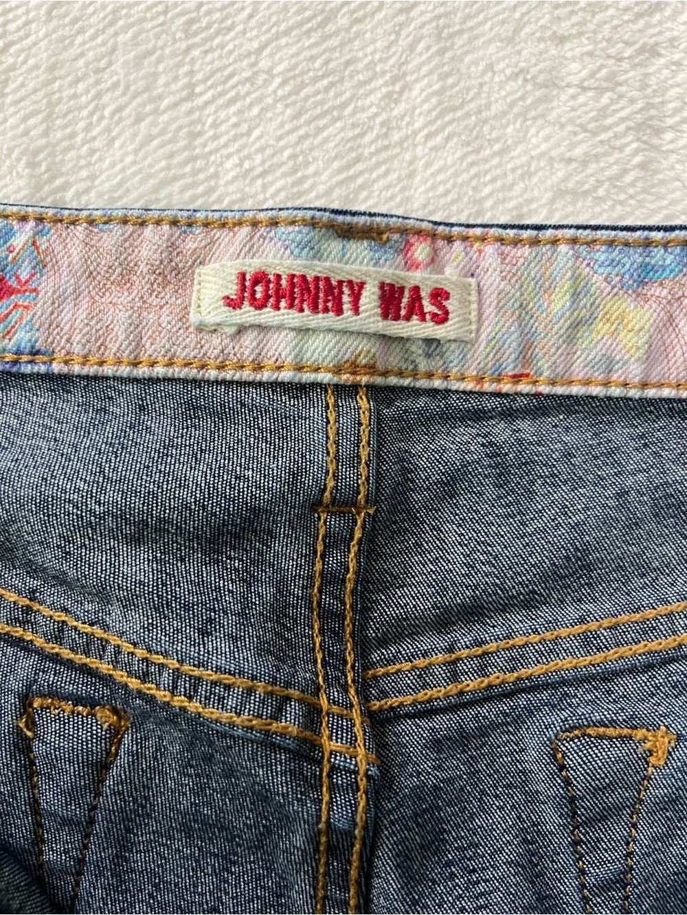 Johnny Was Skinny Jeans Size 30 Boho Festival Stretch Denim Mid Rise Dark Wash - Picture 5 of 11